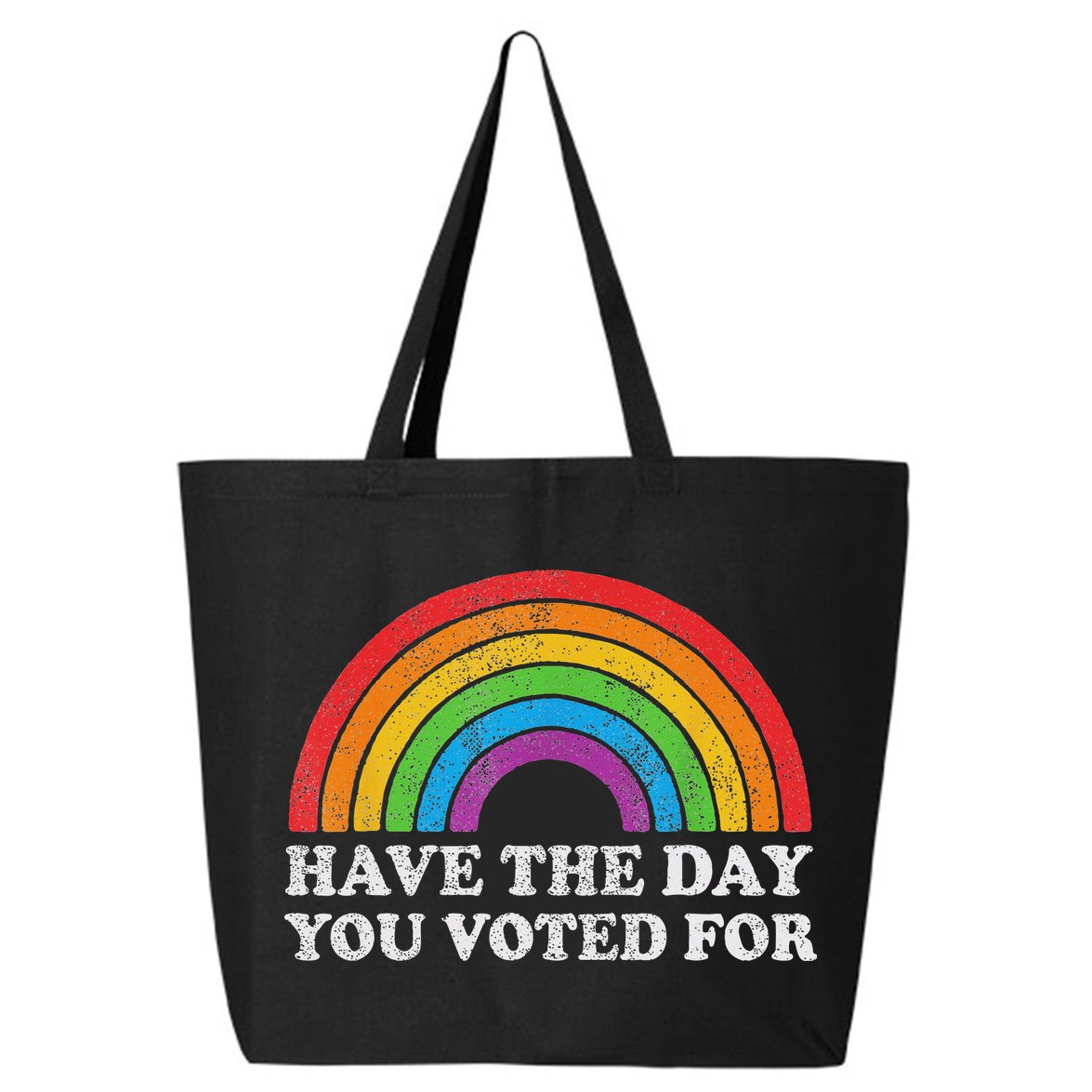 Have The Day You Voted For Rainbow Retro Vintage 25L Jumbo Tote