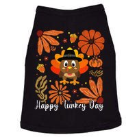 Happy Turkey Day Boho Floral Turkey Thankful Autumn Vibes Doggie Tank