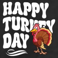 Happy Turkey Day Thanksgiving Holiday 7 Panel Mesh Trucker Snapback Hat