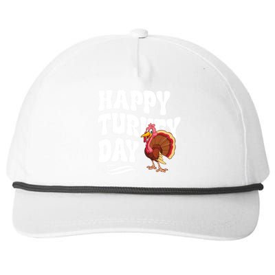 Happy Turkey Day Thanksgiving Holiday Snapback Five-Panel Rope Hat