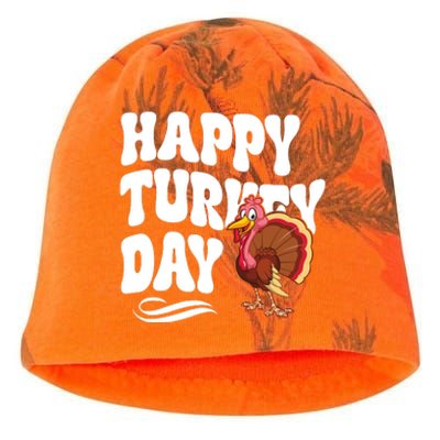 Happy Turkey Day Thanksgiving Holiday Kati - Camo Knit Beanie