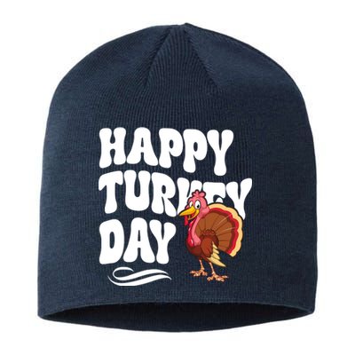 Happy Turkey Day Thanksgiving Holiday Sustainable Beanie