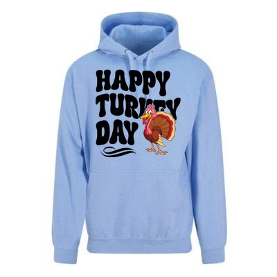 Happy Turkey Day Thanksgiving Holiday Unisex Surf Hoodie