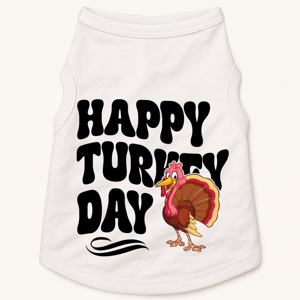 Happy Turkey Day Thanksgiving Holiday Doggie Tank