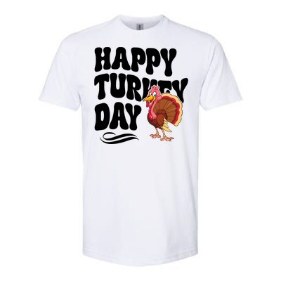 Happy Turkey Day Thanksgiving Holiday Softstyle CVC T-Shirt