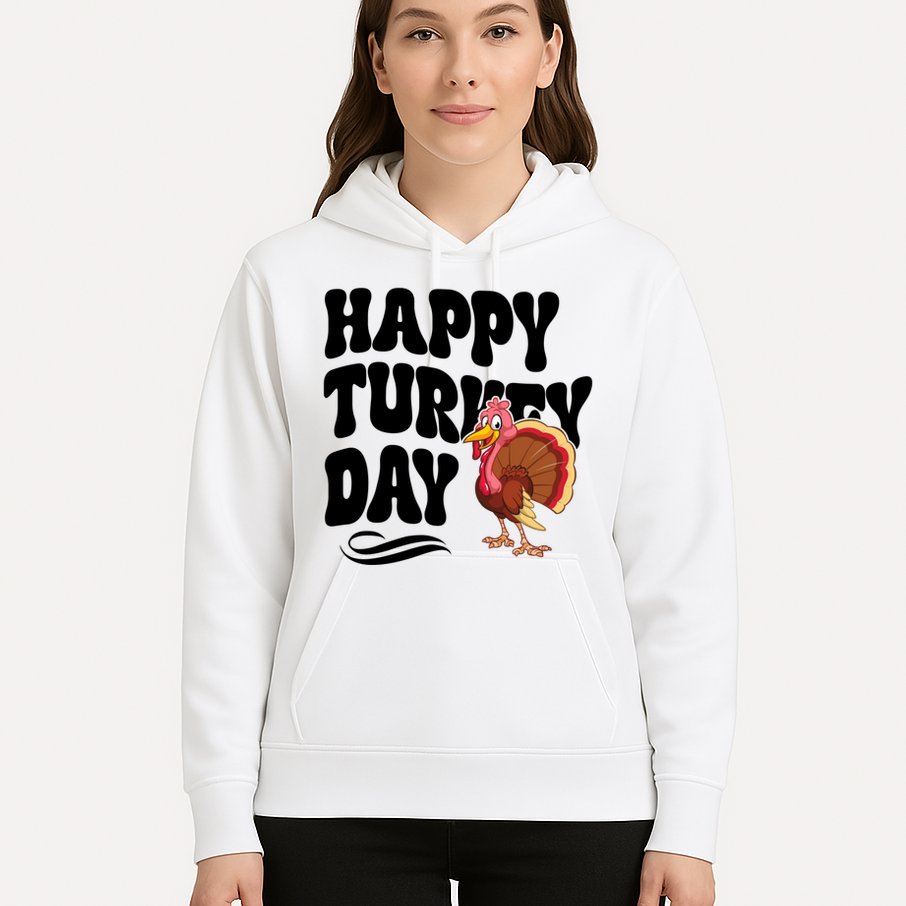 Happy Turkey Day Thanksgiving Holiday Hoodie