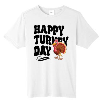 Happy Turkey Day Thanksgiving Holiday Tall Fusion ChromaSoft Performance T-Shirt