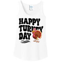 Happy Turkey Day Thanksgiving Holiday Ladies Essential Tank