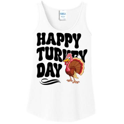 Happy Turkey Day Thanksgiving Holiday Ladies Essential Tank