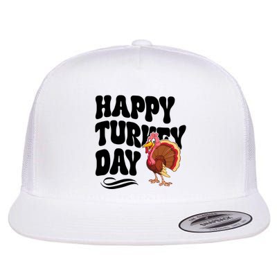 Happy Turkey Day Thanksgiving Holiday Flatbill Hat