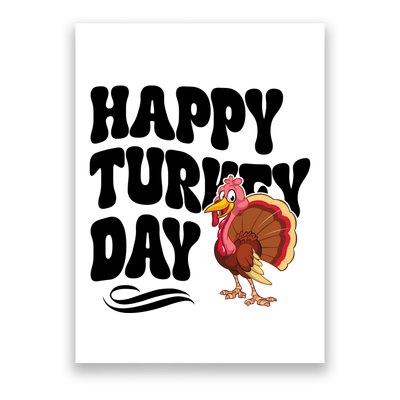 Happy Turkey Day Thanksgiving Holiday Poster