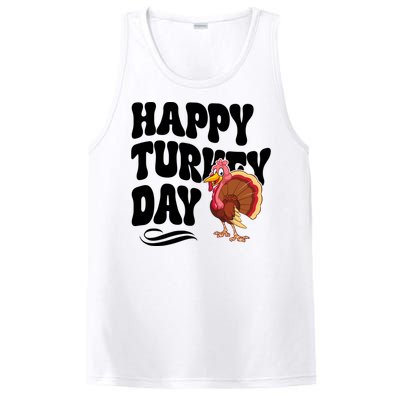 Happy Turkey Day Thanksgiving Holiday PosiCharge Competitor Tank