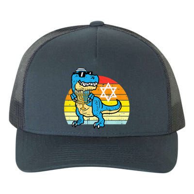  Hanukkah Trex Dino Retro Chanukah Jewish  Yupoong Adult 5-Panel Trucker Hat