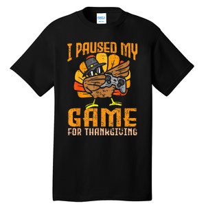 Happy Thanksgiving Dabbing Gamer Turkey Tall T-Shirt