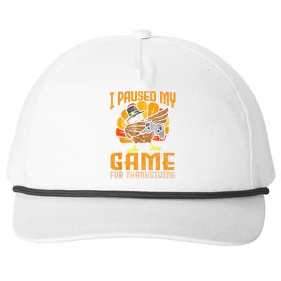 Happy Thanksgiving Dabbing Gamer Turkey Snapback Five-Panel Rope Hat