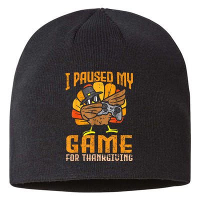 Happy Thanksgiving Dabbing Gamer Turkey Sustainable Beanie