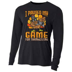 Happy Thanksgiving Dabbing Gamer Turkey Cooling Performance Long Sleeve Crew