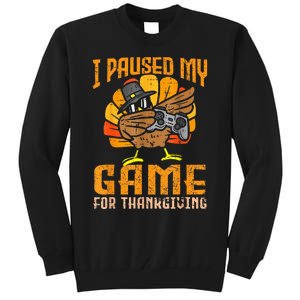 Happy Thanksgiving Dabbing Gamer Turkey Tall Sweatshirt