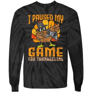 Happy Thanksgiving Dabbing Gamer Turkey Tie-Dye Long Sleeve Shirt