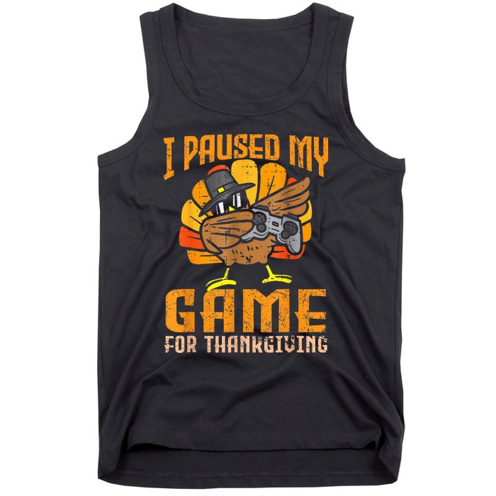 Happy Thanksgiving Dabbing Gamer Turkey Tank Top