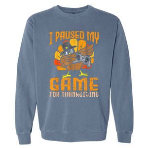 Happy Thanksgiving Dabbing Gamer Turkey Garment-Dyed Sweatshirt