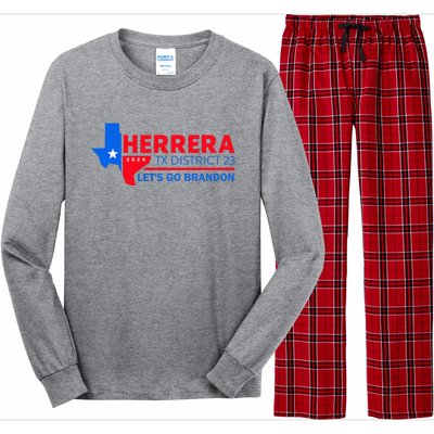 Herrera Tx District 23 LetS Go Brandon 2024 Quote Long Sleeve Pajama Set