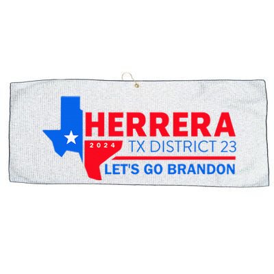 Herrera Tx District 23 LetS Go Brandon 2024 Quote Large Microfiber Waffle Golf Towel