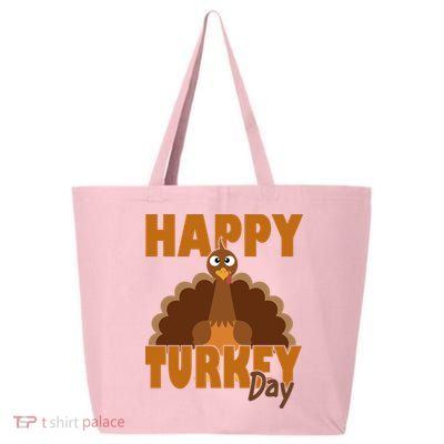 Happy Turkey Day Thanksgiving Holiday 25L Jumbo Tote