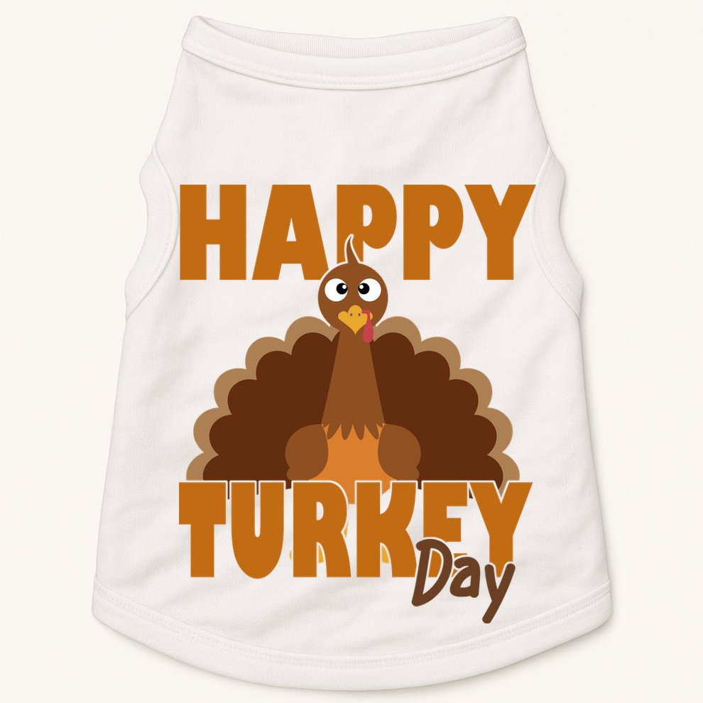 Happy Turkey Day Thanksgiving Holiday Doggie Tank