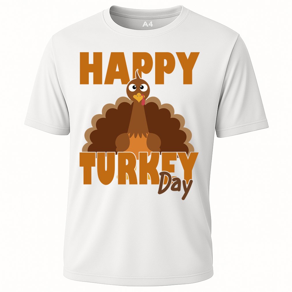 Happy Turkey Day Thanksgiving Holiday Cooling Performance Crew T-Shirt