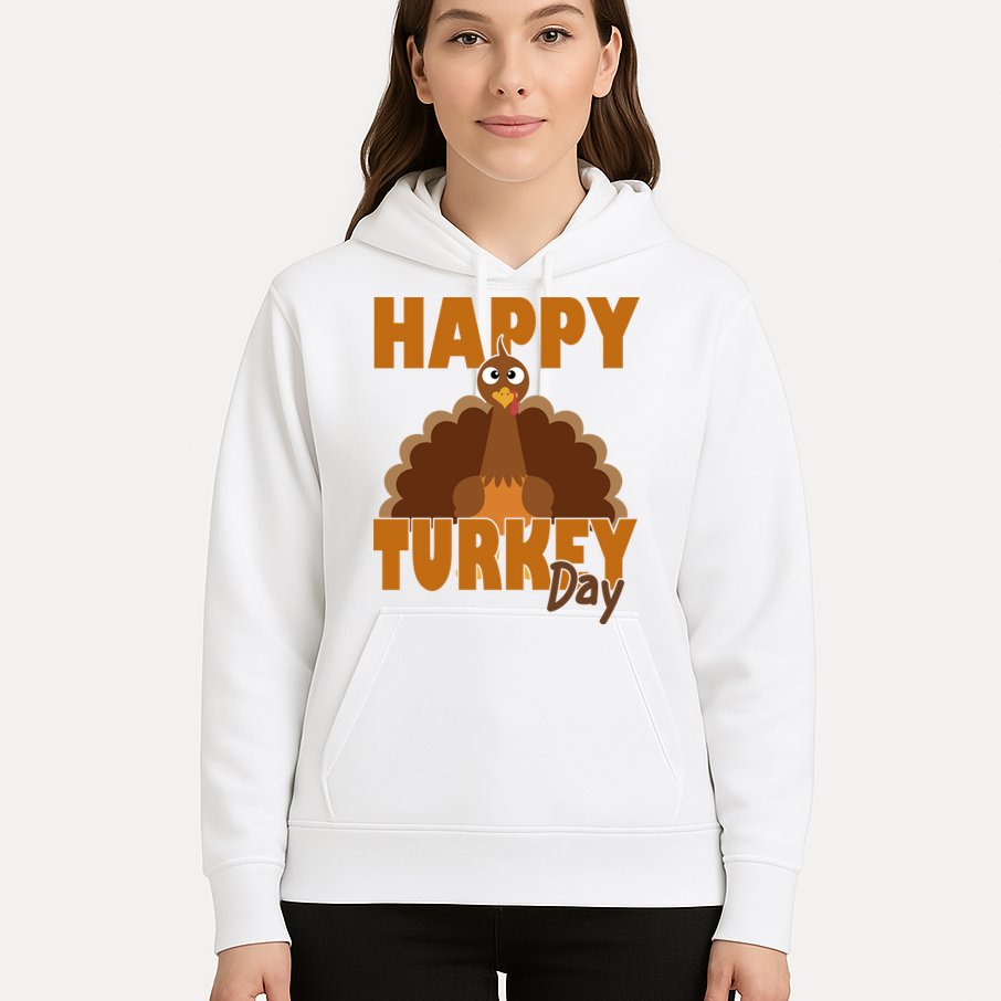Happy Turkey Day Thanksgiving Holiday Hoodie