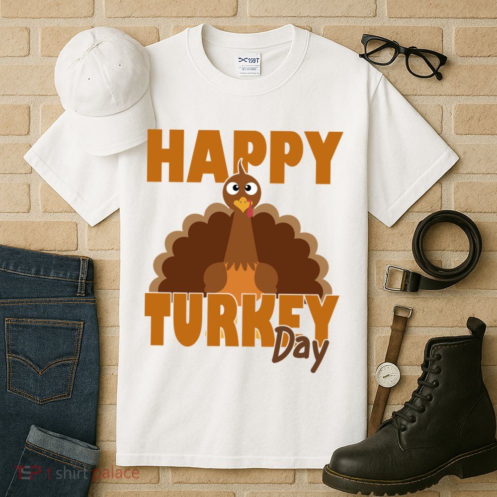 Happy Turkey Day Thanksgiving Holiday Tall T-Shirt