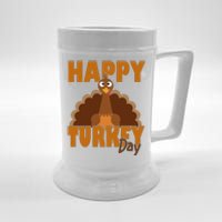 Happy Turkey Day Thanksgiving Holiday Beer Stein