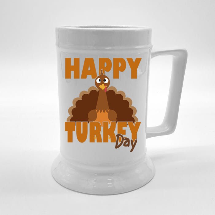 Happy Turkey Day Thanksgiving Holiday Beer Stein