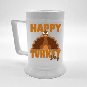 Happy Turkey Day Thanksgiving Holiday Beer Stein