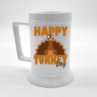 Happy Turkey Day Thanksgiving Holiday Beer Stein