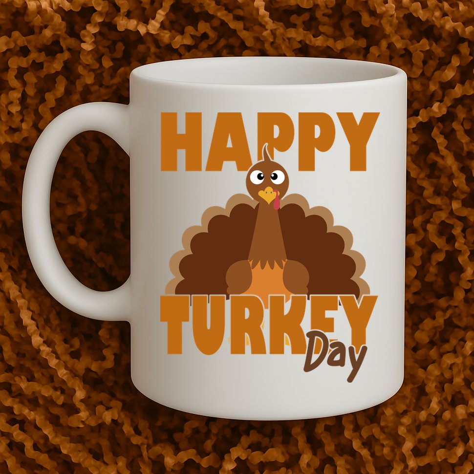 Happy Turkey Day Thanksgiving Holiday Mug