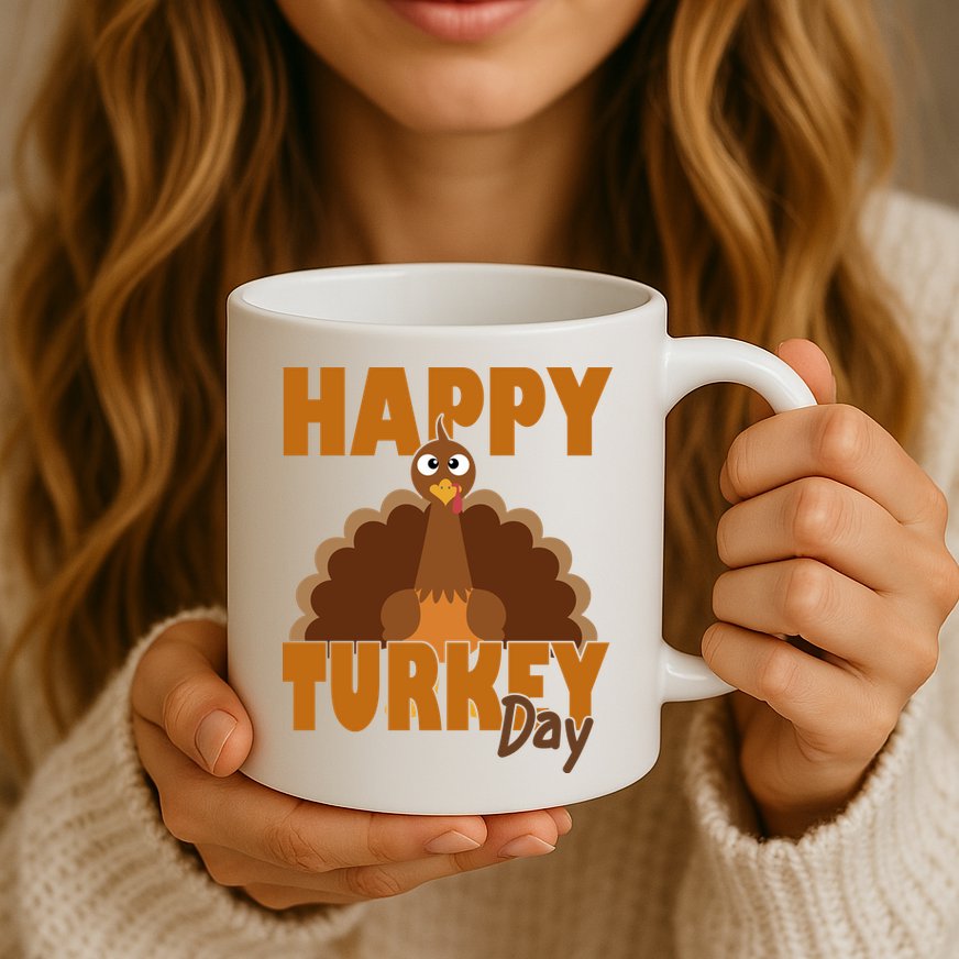 Happy Turkey Day Thanksgiving Holiday Mug