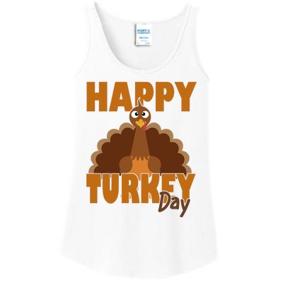 Happy Turkey Day Thanksgiving Holiday Ladies Essential Tank