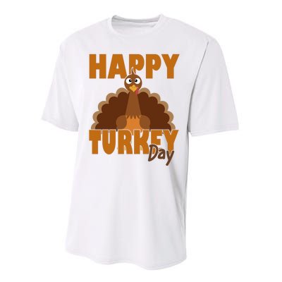 Happy Turkey Day Thanksgiving Holiday Performance Sprint T-Shirt