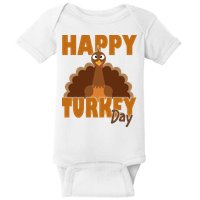 Happy Turkey Day Thanksgiving Holiday Baby Bodysuit