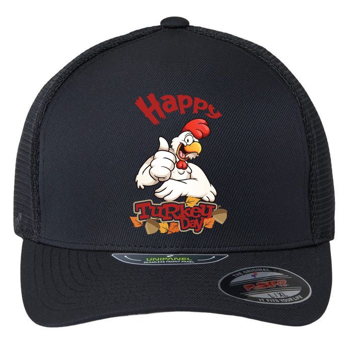 Happy Turkey Day Flexfit Unipanel Trucker Cap