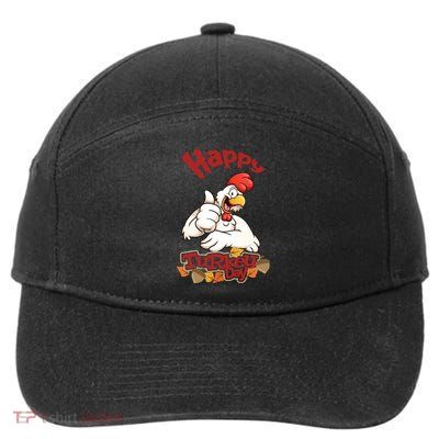 Happy Turkey Day 7-Panel Snapback Hat