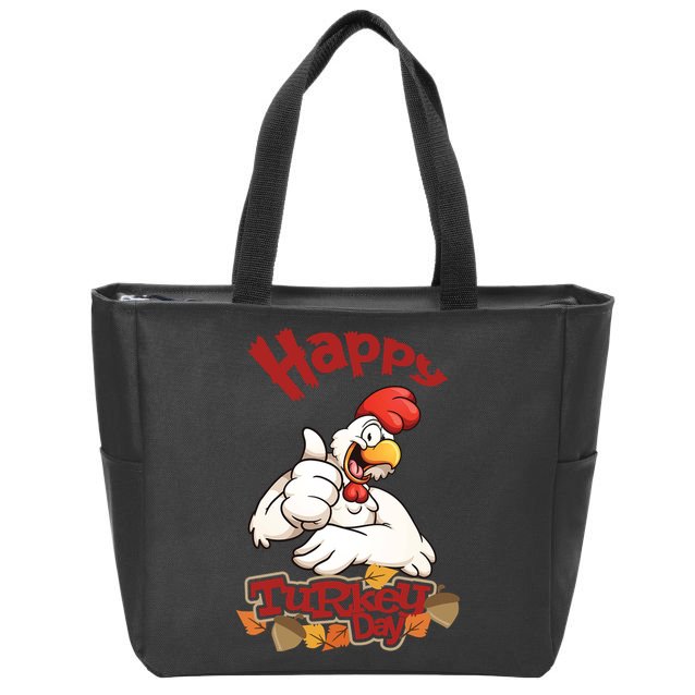Happy Turkey Day Zip Tote Bag