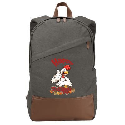 Happy Turkey Day Cotton Canvas Backpack