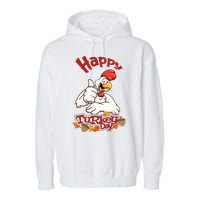 Happy Turkey Day Garment-Dyed Fleece Hoodie