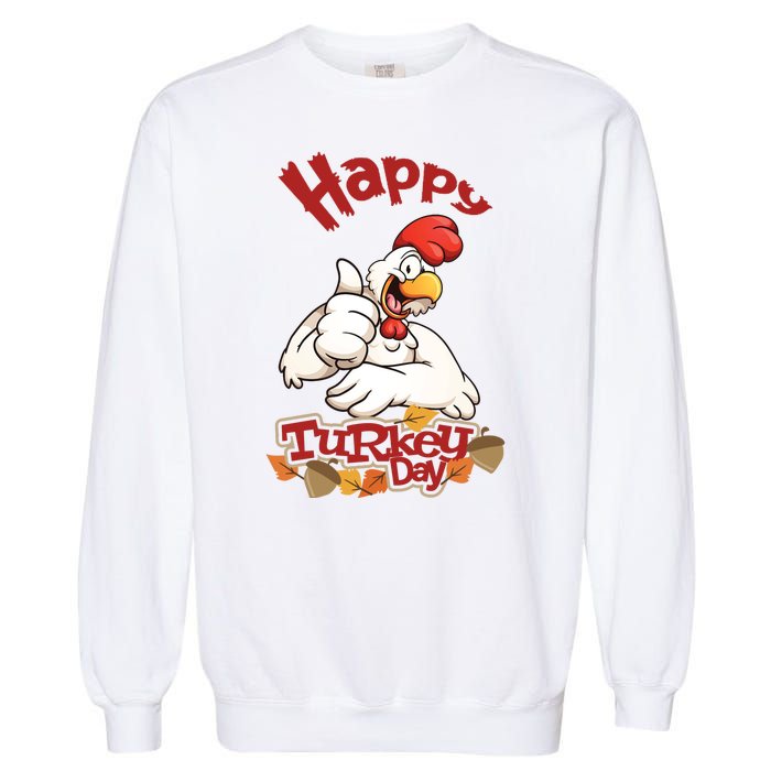 Happy Turkey Day Garment-Dyed Sweatshirt