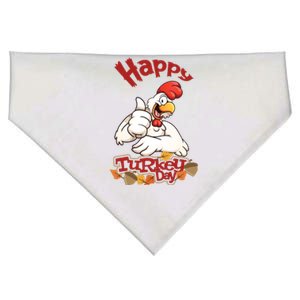 Happy Turkey Day USA-Made Doggie Bandana