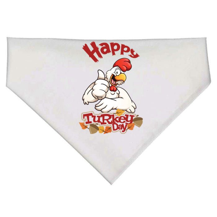 Happy Turkey Day USA-Made Doggie Bandana