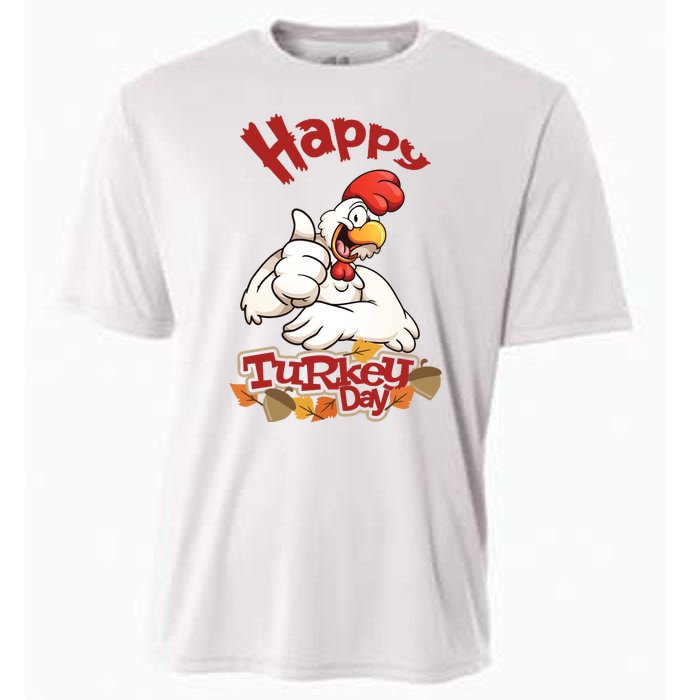 Happy Turkey Day Cooling Performance Crew T-Shirt